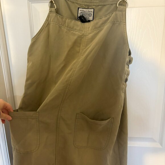 90s Vintage Directives Overall Dress in Washed Green - Size Large - Picture 4 of 5